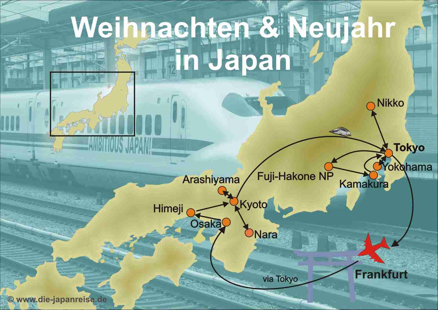 Japan 16-Tage Reiseroute